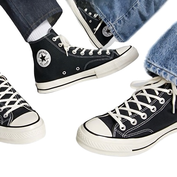 Retro Chuck 70 Black High Top Sneakers Unisex 8M/10W NIB Black/White Converse - Picture 5 of 11